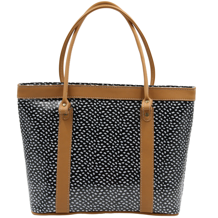 Jozi Tote - Scatter White on Black