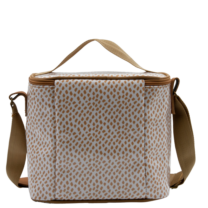 Lunch Cooler - Scatter Gold on White