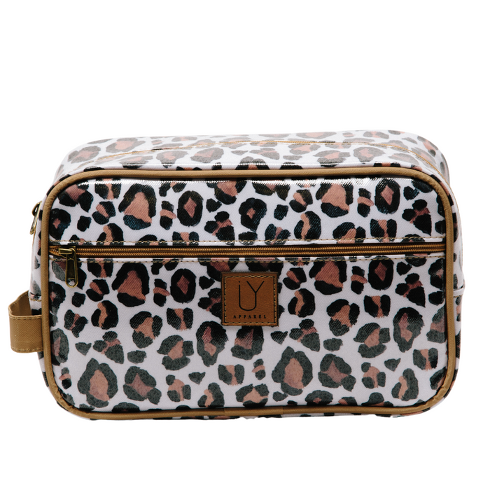 Large Toiletry Bag - Leopard Sand