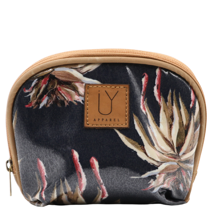 Make-up Pouch - Navy Aloe
