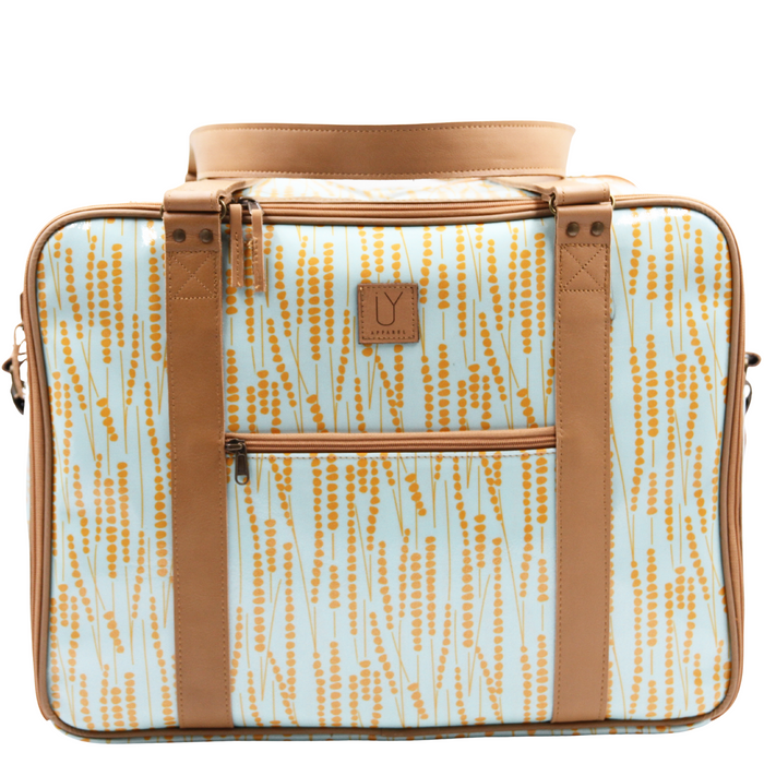 Overnight Bag with Leather handles - Reed Yellow