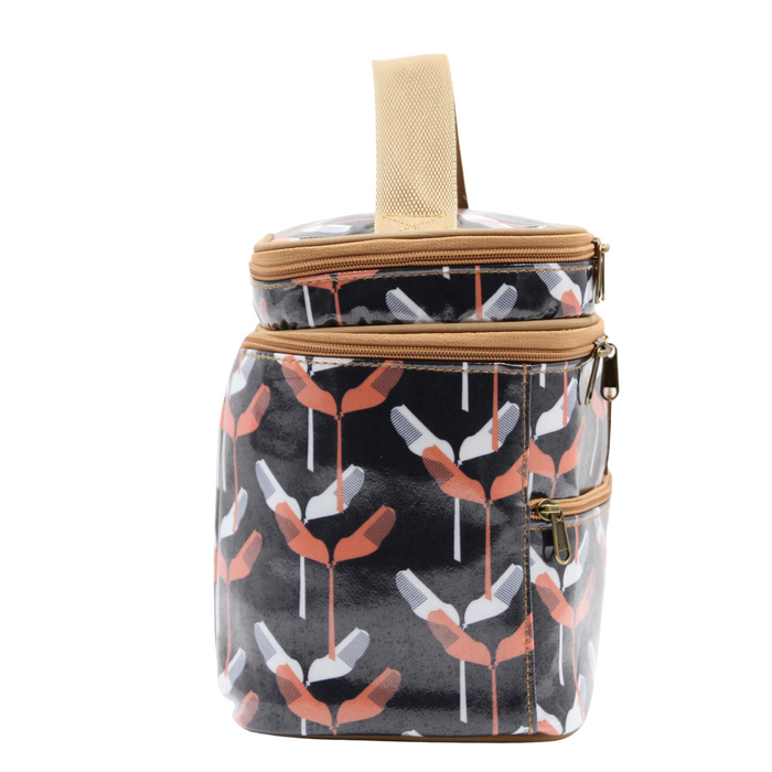 Stand Up Toiletry Bag - Banana Leaf Midnight Coral