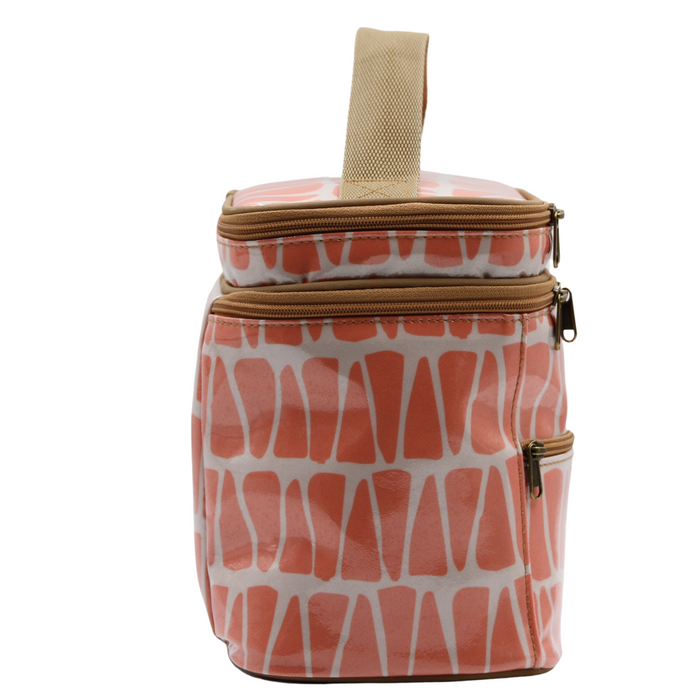 Stand Up Toiletry Bag - Cracked Earth Coral