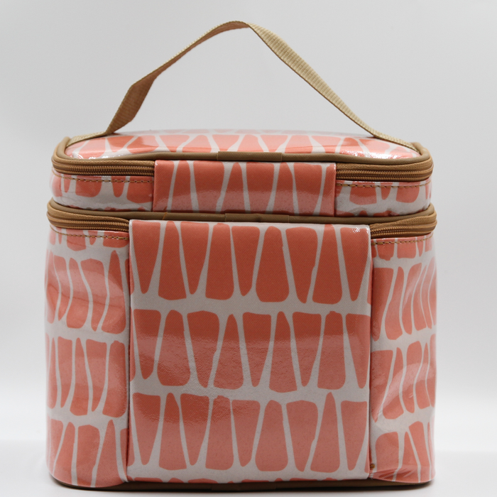 Stand Up Toiletry Bag - Cracked Earth Coral
