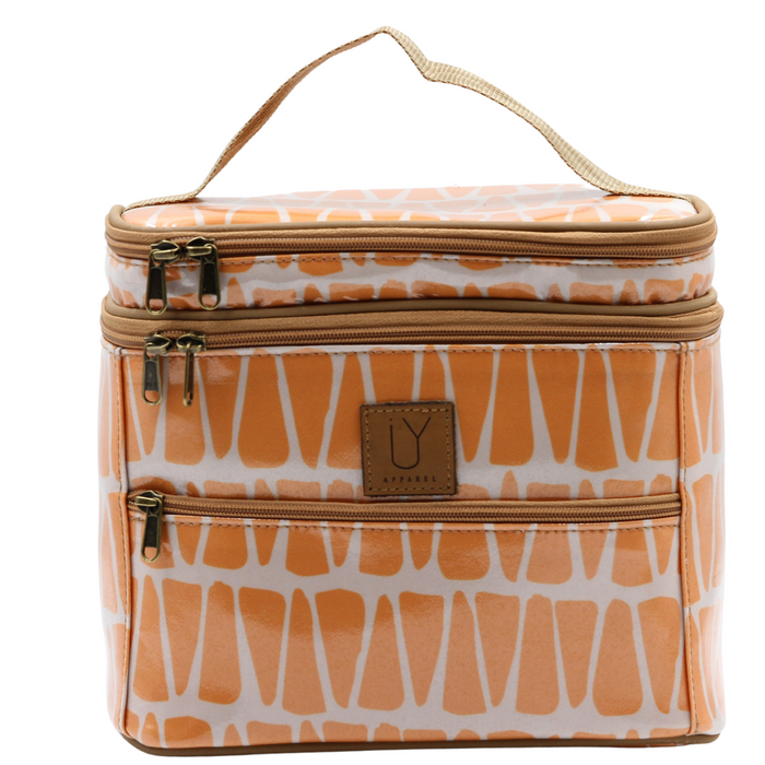 Stand Up Toiletry Bag - Cracked Earth Marigold