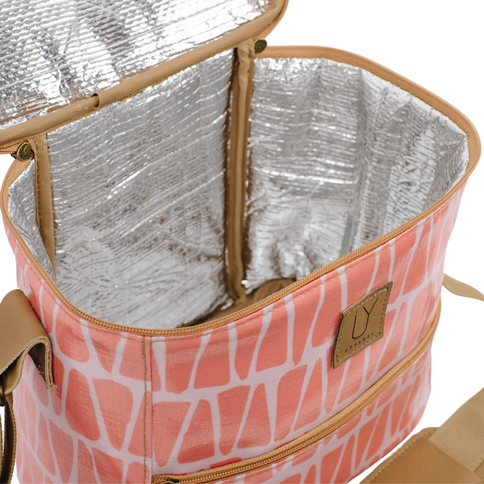 Lunch Cooler - Cracked Earth Coral