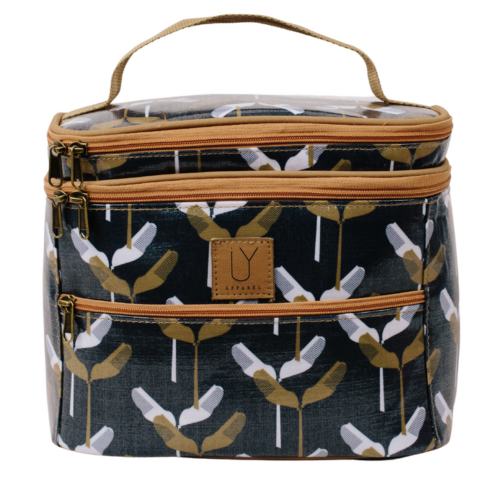 Stand Up Toiletry Bag - Banana Leaf Midnight Green