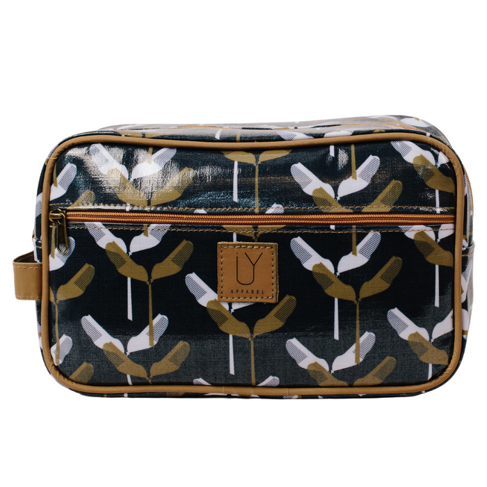 Large Toiletry Bag - Banana Leaf Midnight Green