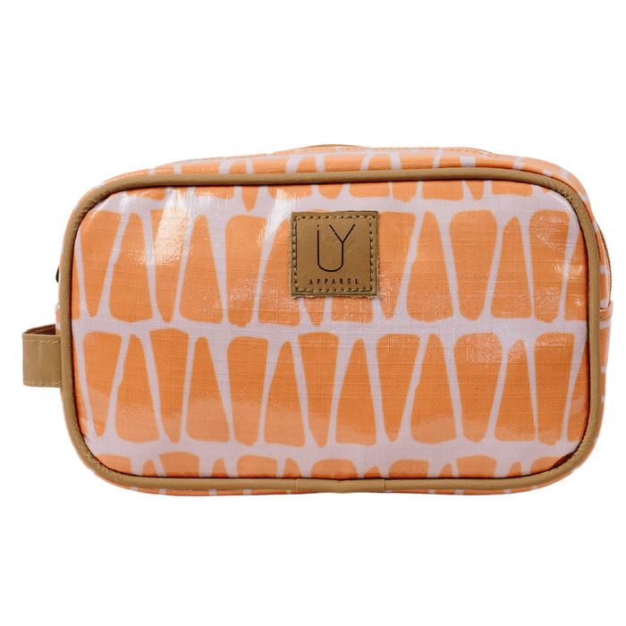 Small Toiletry Bag - Cracked Earth Marigold