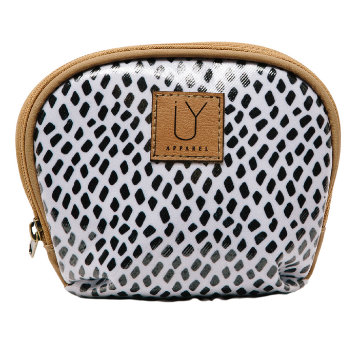 Make-up Pouch - Scatter Black on White