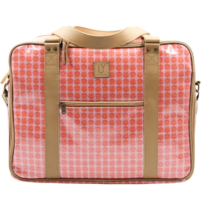 Overnight Bag with Leather Handles - Protea Pink