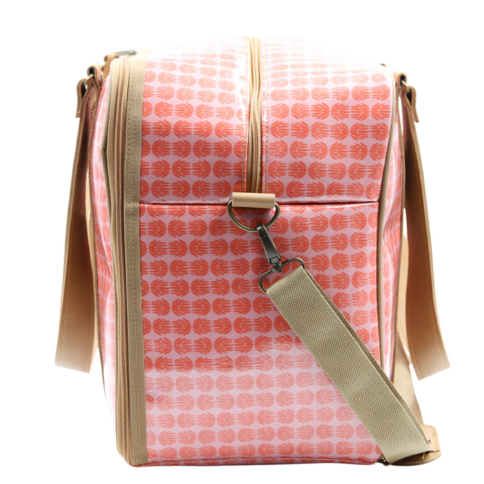 Overnight Bag with Leather Handles - Protea Pink