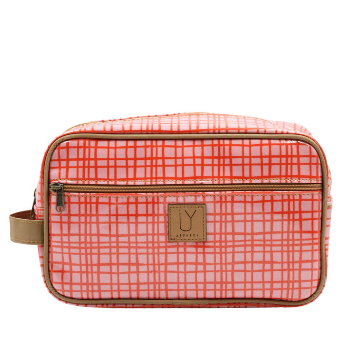 Large Toiletry Bag - Weave Pink