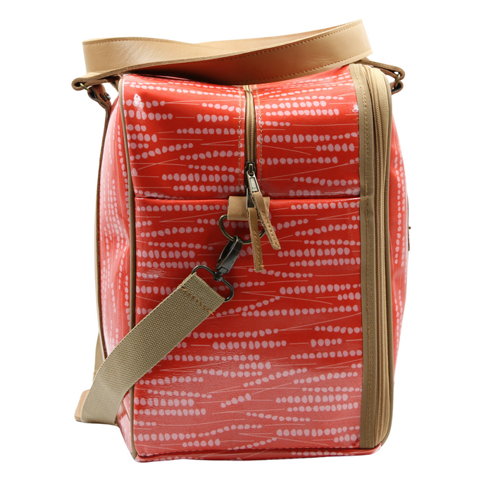 Overnight Bag with Leather Handles - Reed Pink
